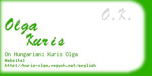 olga kuris business card